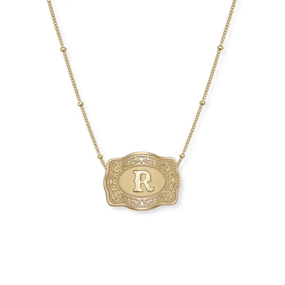 Gold SpurWest Mini Belt Buckle Necklace