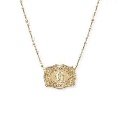 Gold SpurWest Mini Belt Buckle Necklace