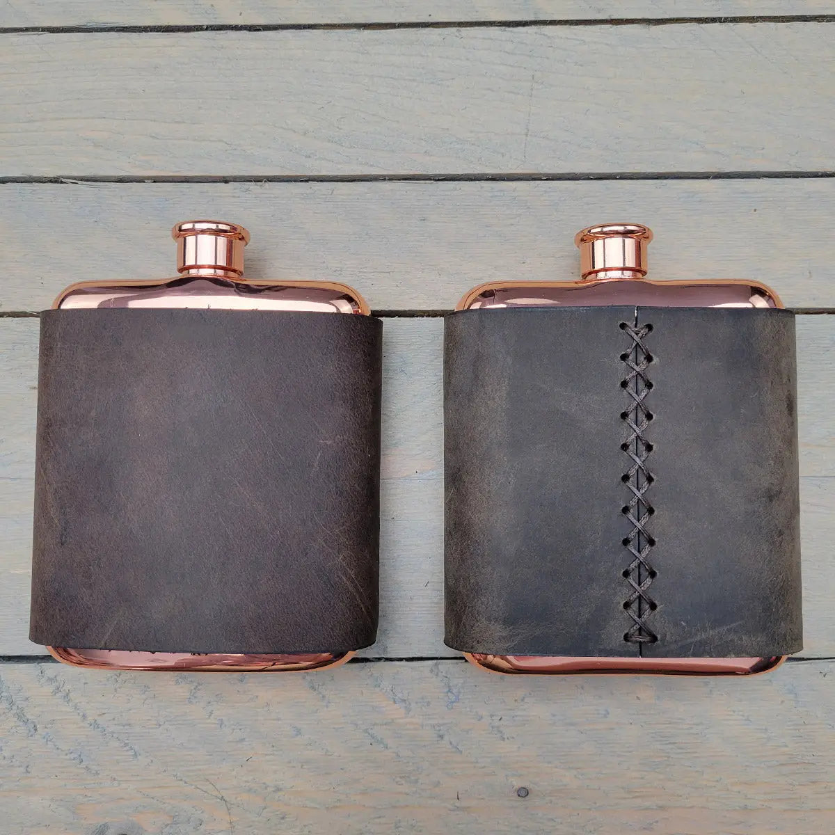 FLASKS - Leather Wrapped!