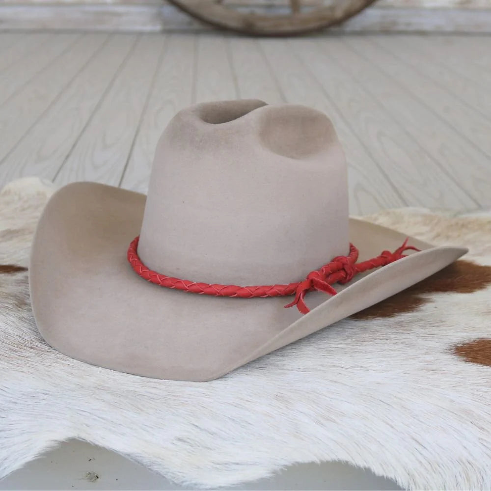 Braided Leather Hat Band
