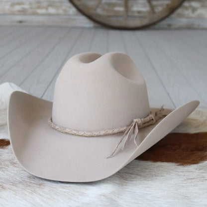 Braided Leather Hat Band