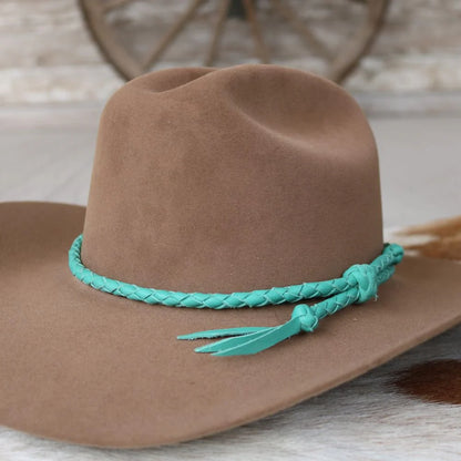 Braided Leather Hat Band